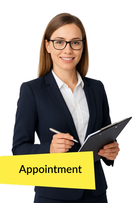 Professional holding a clipboard